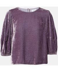 Velvet - Top Nancy Aus Samt - Lyst
