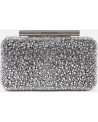 McQueen - T-Bar Crystal-Embellished Clutch - Lyst
