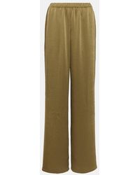 Vince - Low-Rise Satin Wide-Leg Pants - Lyst
