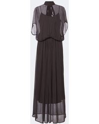STAUD - Viviana Sheer Maxi Dress - Lyst