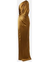 The Sei - Draped Silk Satin Gown - Lyst