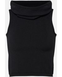 Alaïa - Hooded Knit Top - Lyst