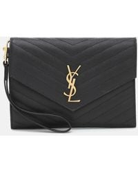 Saint Laurent - Ysl New Pouch Monogram Clutch Bag - Lyst
