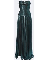 retroféte - Monterey Cutout Strapless Lame Bustier Gown - Lyst