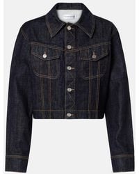 Victoria Beckham - Cropped Denim Jacket - Lyst
