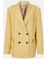 Blazé Milano - Nightbreak Double-Breasted Linen Blazer - Lyst