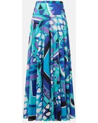 PUCCI - Vivara Cotton Maxi Skirt - Lyst