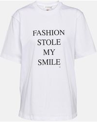 Victoria Beckham - Cotton Jersey T-shirt - Lyst
