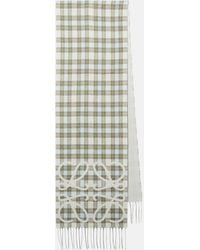 Loewe - Anagram Checked Silk And Cashmere Scarf - Lyst