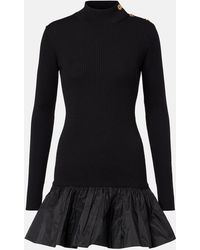 Patou - Ruffled Wool Minidress - Lyst