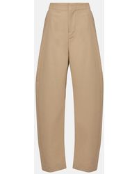 Bottega Veneta - Cotton Twill Wide-Leg Pants - Lyst
