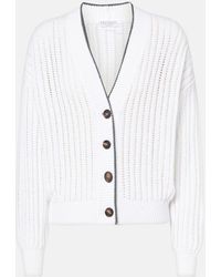 Brunello Cucinelli - Ribbed-Knit Cotton Cardigan - Lyst