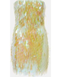 The Attico - Embellished Silk Minidress - Lyst