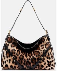 Givenchy - Voyou Medium Leopard-Print Shoulder Bag - Lyst