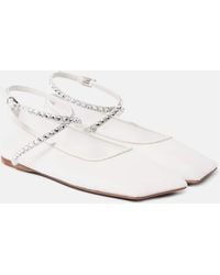 AMINA MUADDI - Ane Embellished Mesh Ballet Flats - Lyst