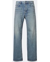 Saint Laurent - Faded Wide-Leg Jeans - Lyst