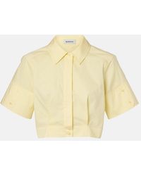 Jonathan Simkhai - Sabrina Cotton-Blend Crop Top - Lyst