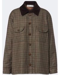 Blazé Milano - Olmida Berber Checked Wool And Cashmere Jacket - Lyst