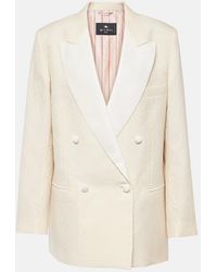 Etro - Floral Cotton And Wool Jacquard Blazer - Lyst