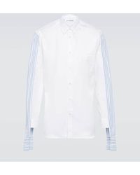 Comme des Garçons - Striped Cotton Poplin Shirt - Lyst