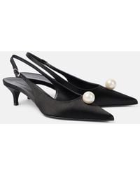 Magda Butrym - Slingback Kitten Heels Pearl - Lyst