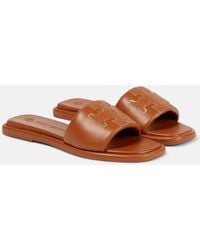 Tory Burch - Schuhe Sandalen DOUBLE T Ziegenleder - Lyst
