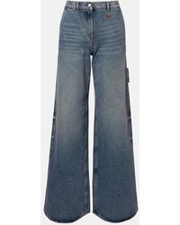Courreges - Logo Wide-Leg Jeans - Lyst