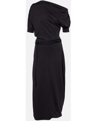 Lemaire - Twisted Hem Jersey Midi Dress - Lyst