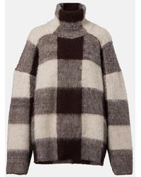 Proenza Schouler - Kai Checked Alpaca-Blend Turtleneck Sweater - Lyst