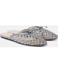 Le Monde Beryl - Regency Woven Leather Mules - Lyst