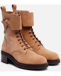 Jimmy Choo - Schnuerstiefel Rosabel Aus Veloursleder - Lyst