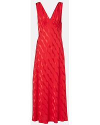 RIXO London - Sandrine Floral Midi Dress - Lyst