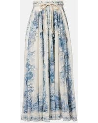 Zimmermann - Wanderlust Cotton Maxi Skirt - Lyst