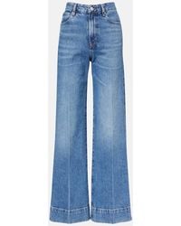 FRAME - Slice High-Rise Flared Jeans - Lyst