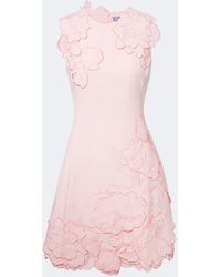 LEO LIN - Floral-Applique Minidress - Lyst