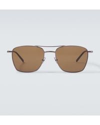 Saint Laurent - Sl Logo Aviator Sunglasses - Lyst