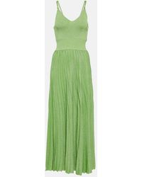 Proenza Schouler - Pleated Metallic Knit Maxi Dress - Lyst