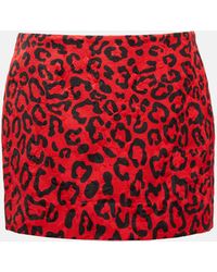 Dolce & Gabbana - Leopard-print Brocade Miniskirt - Lyst