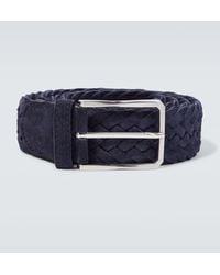 Canali - Braided Suede Belt - Lyst