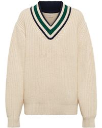 Tory Sport Cotton Pointelle Polo Sweater in Green | Lyst