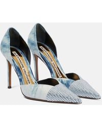 Alexandre Vauthier - Tie-Dye Embellished Denim Pumps - Lyst