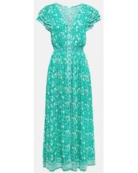 Poupette - Della Floral Midi Dress - Lyst