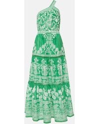 FARM Rio - Sweet Garden Green Cotton Maxi Dress - Lyst