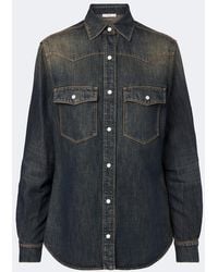 Fendi - Cotton-Blend Denim Shirt - Lyst