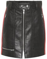 Étoile Isabel Marant Minigonna Alynne in pelle - Nero