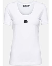 Dolce & Gabbana - T-Shirt With Embroidered Logo - Lyst