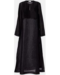 Tory Burch - Pleated Linen And Silk Kaftan - Lyst