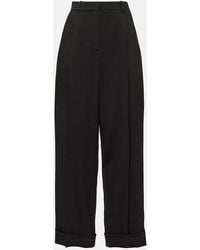 The Row - High-Rise Wide-Leg Pants - Lyst