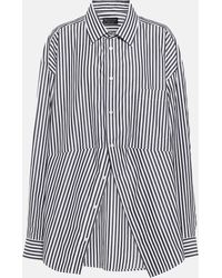 Balenciaga - Swing Striped Cotton Shirt - Lyst