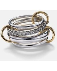 Spinelli Kilcollin - Janssen Sg Gris Sterling Ring With Diamonds And And Rose Connectors - Lyst